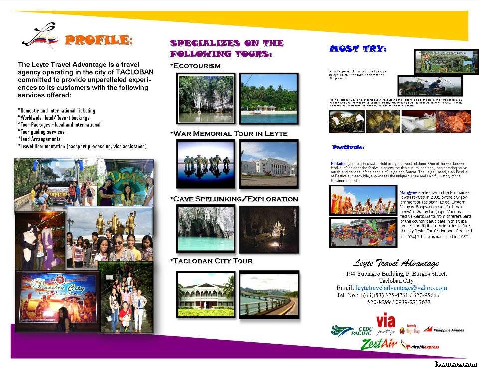 leyte tourist spot brochure